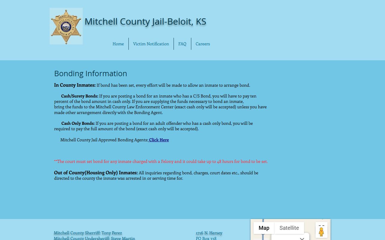 Mitchell County arrest records jail bonding information